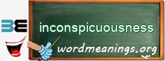 WordMeaning blackboard for inconspicuousness